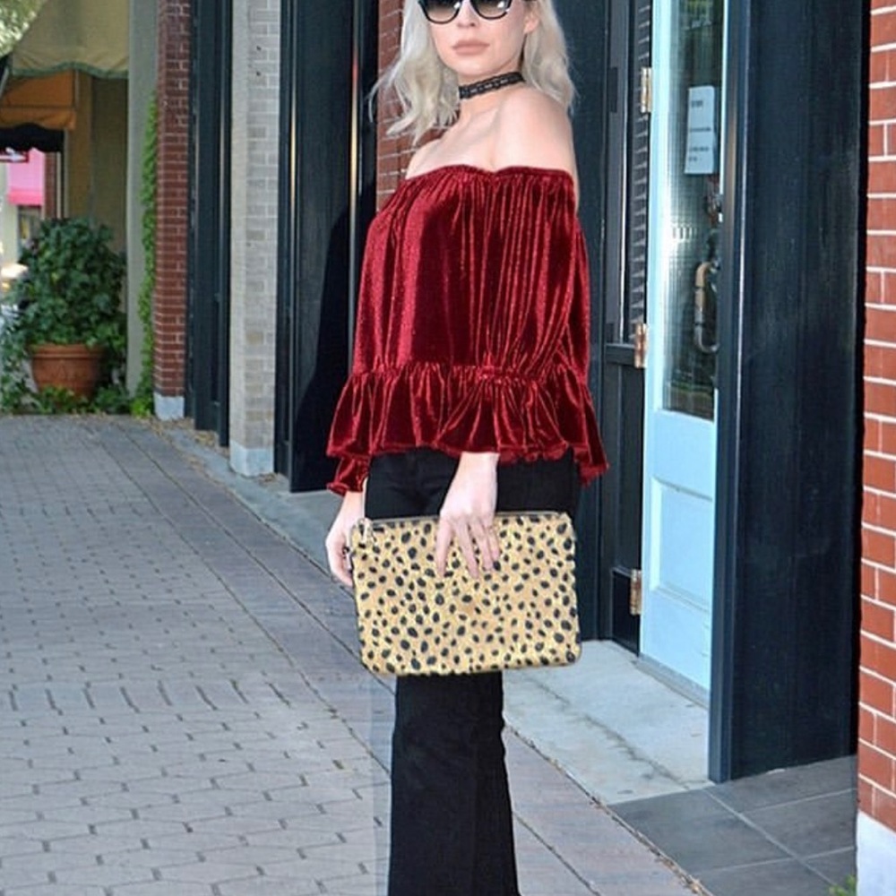 MISA Los Angeles Velvet OTS Top